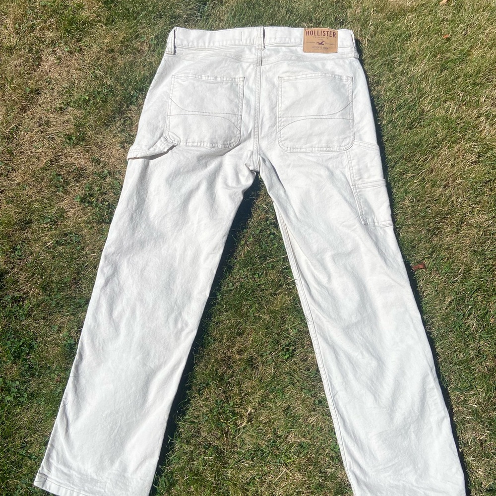 Hollister Men's Cream Carpenter Pants - Picture 2 of 3